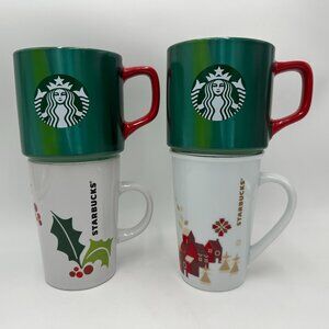 4 Starbucks Holiday & Christmas Mugs